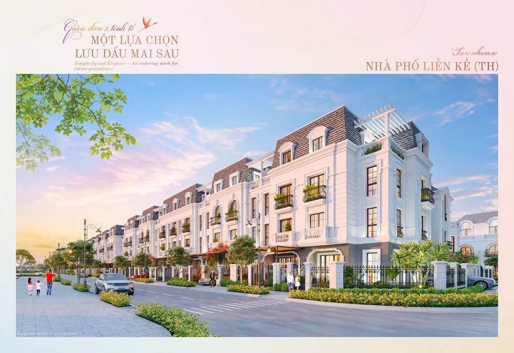 Phối cảnh nhà phố liên kế vườn Hồng Hạc City