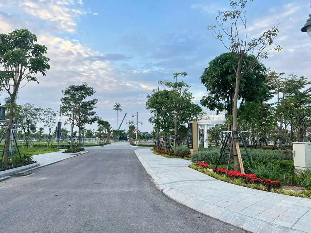 Đường nội khu gần như đã hoàn thiện